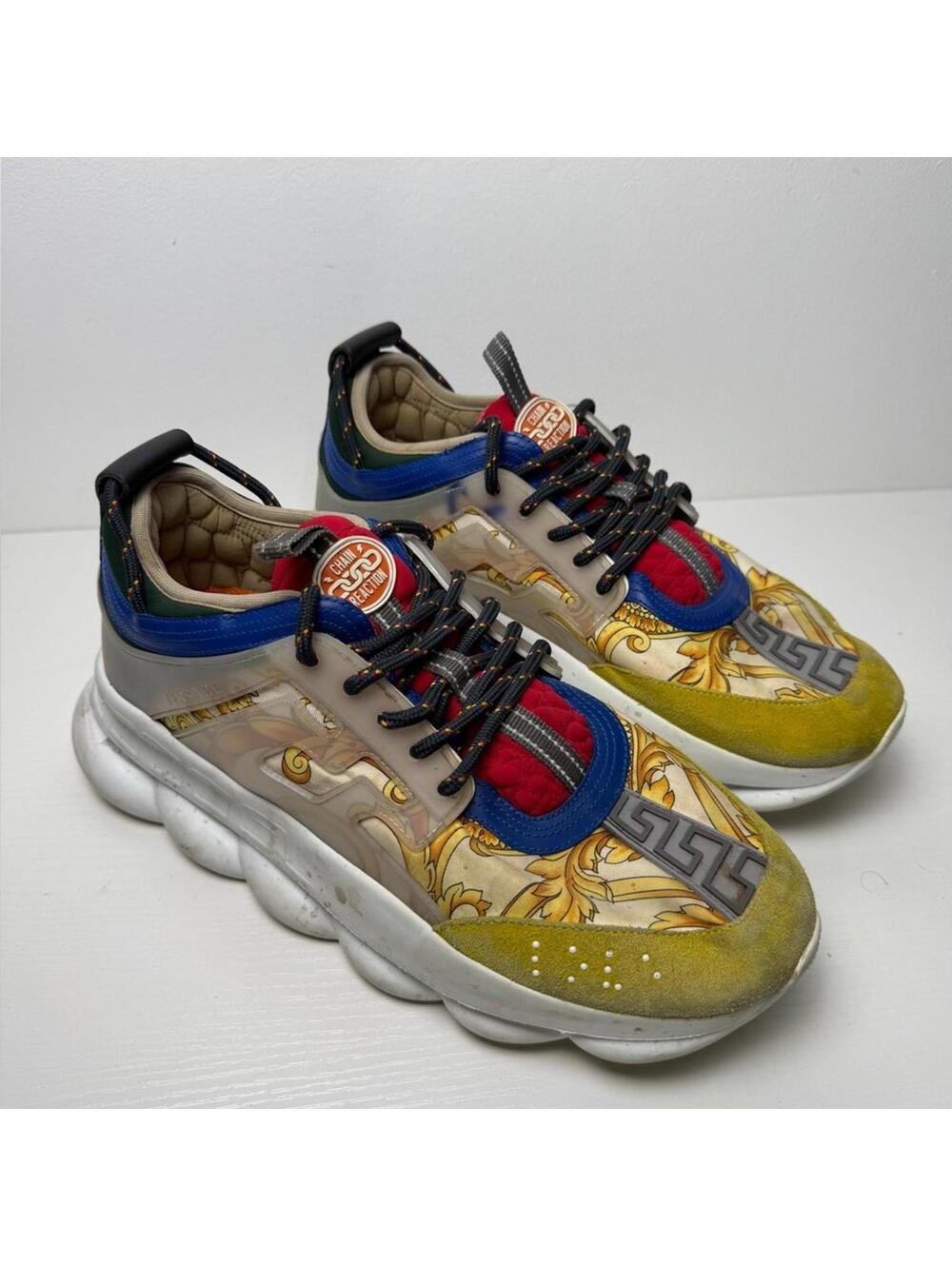 Versace Chain Reaction Sneakers Men’s SZ 43.5 US 10.5